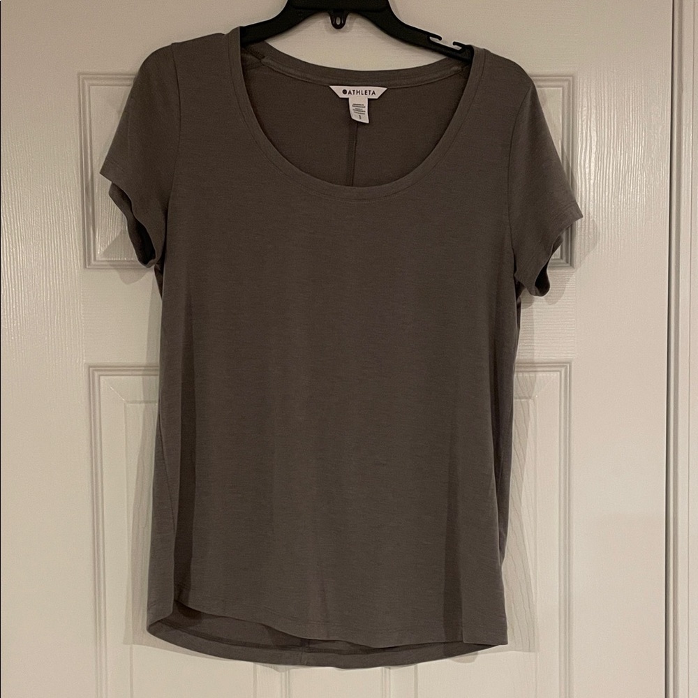 Athleta Women's Charcoal Short Sleeve Tee